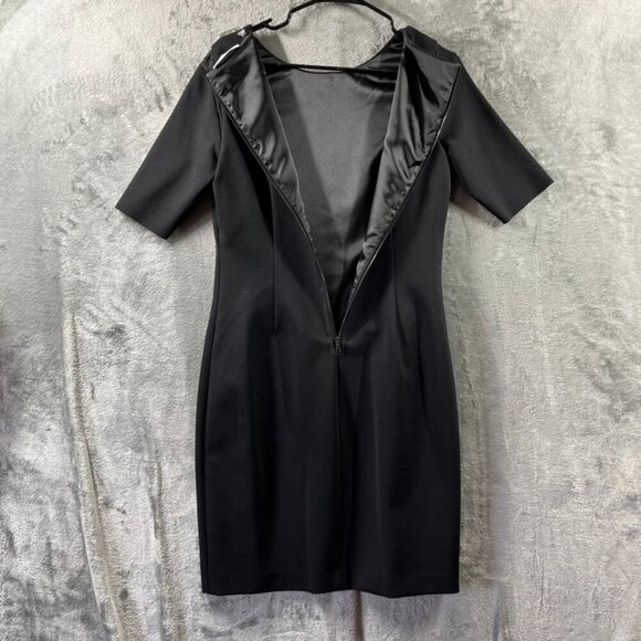 Tahari Dress Womens Size 8 Blue Black Dilana Lined Colorblock Sheath Bodycon - Picture 9 of 14